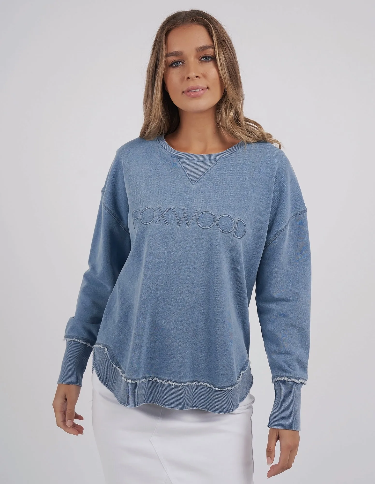 Foxwood Washed Simplified Crew Blue sold by Shine On product image thumbnail 2