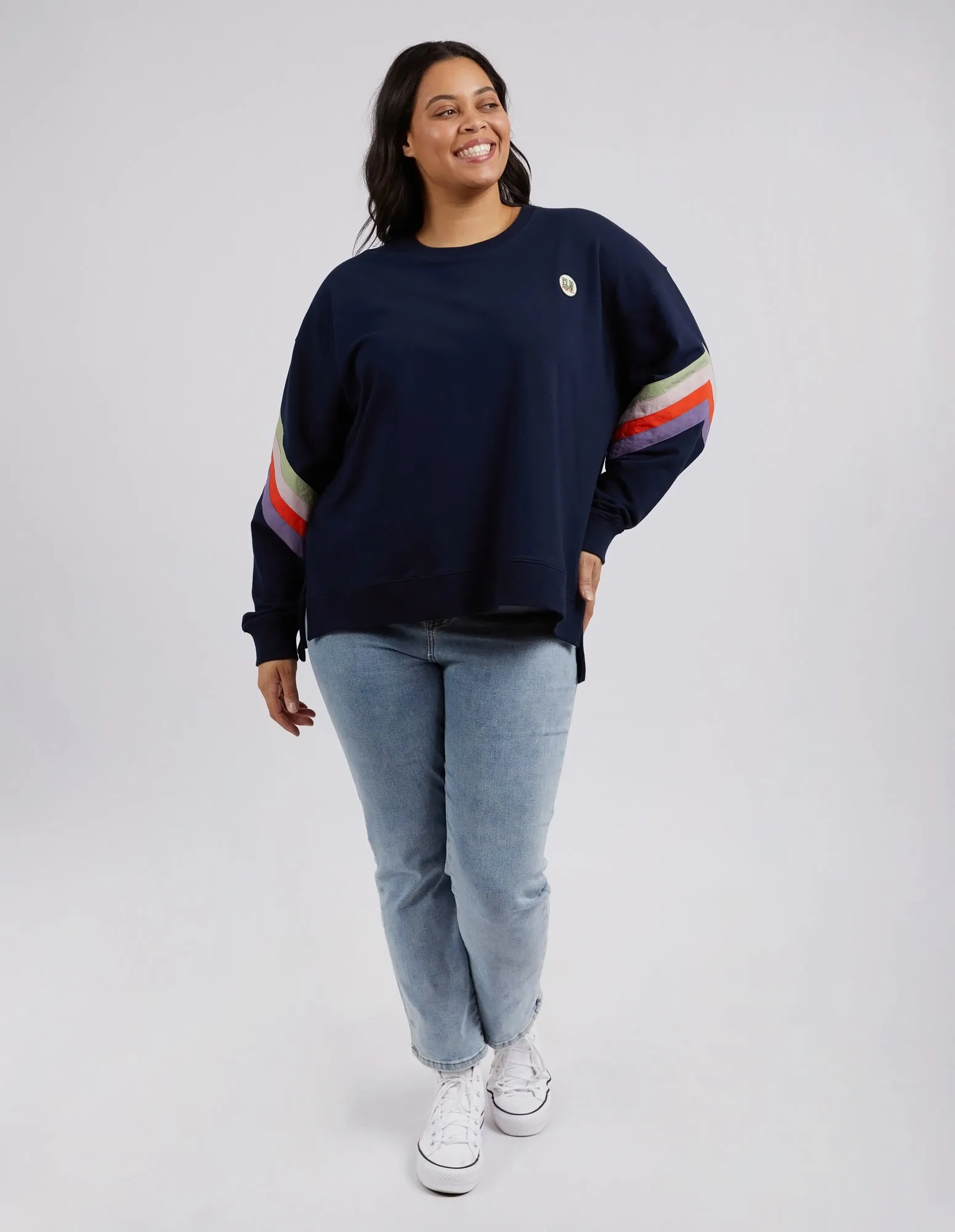 Elm Lined Up Crew Navy sold by Shine On product image thumbnail 5