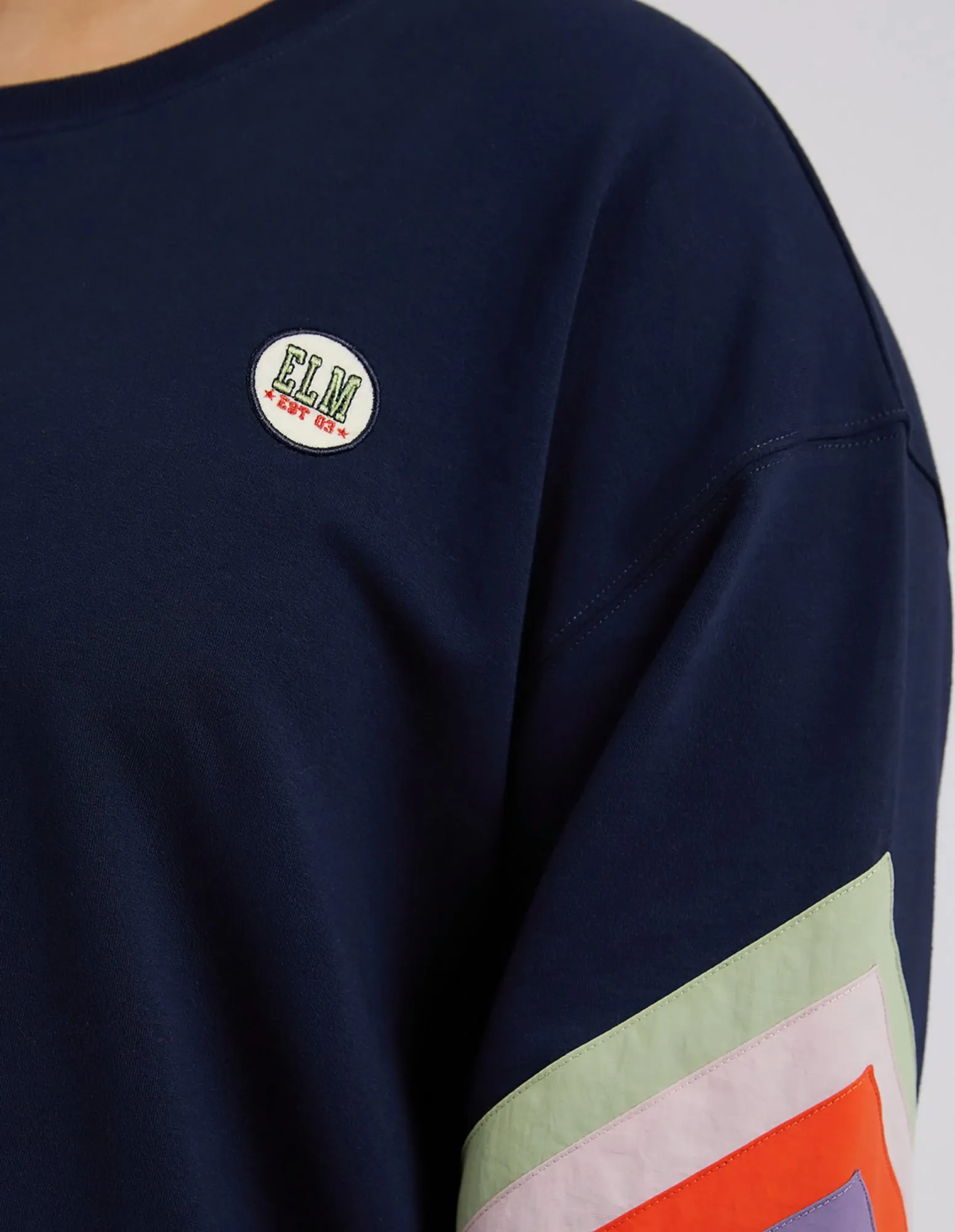 Elm Lined Up Crew Navy sold by Shine On product image thumbnail 2