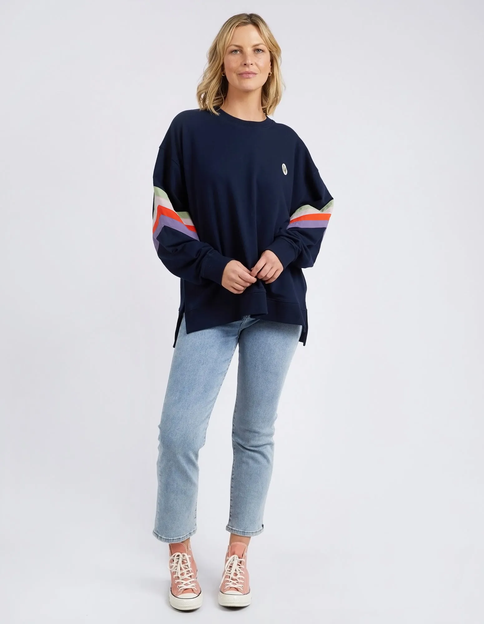 Elm Lined Up Crew Navy sold by Shine On product image thumbnail 4