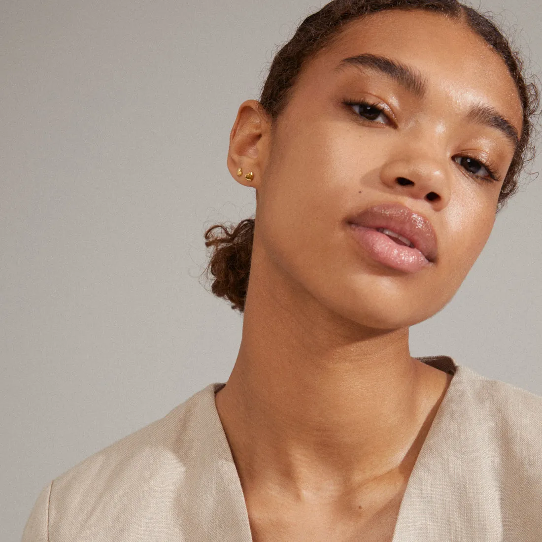 Pilgrim Afroditte Recycled Heart Earrings 2-In-1 Set - Gold Plated sold by Shine On product image thumbnail 3