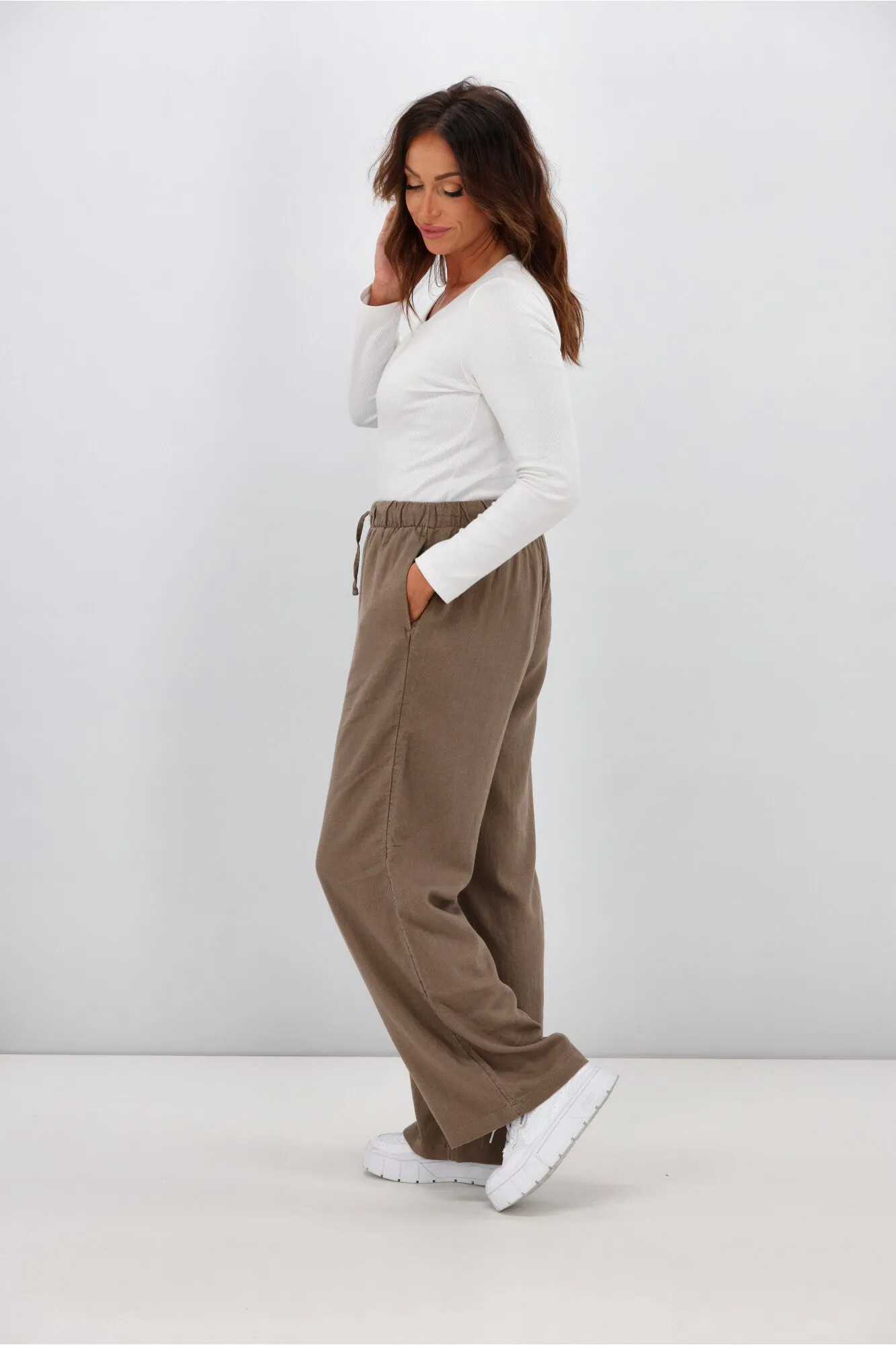 ONLY Caro Pant Walnut sold by Shine On product image thumbnail 5