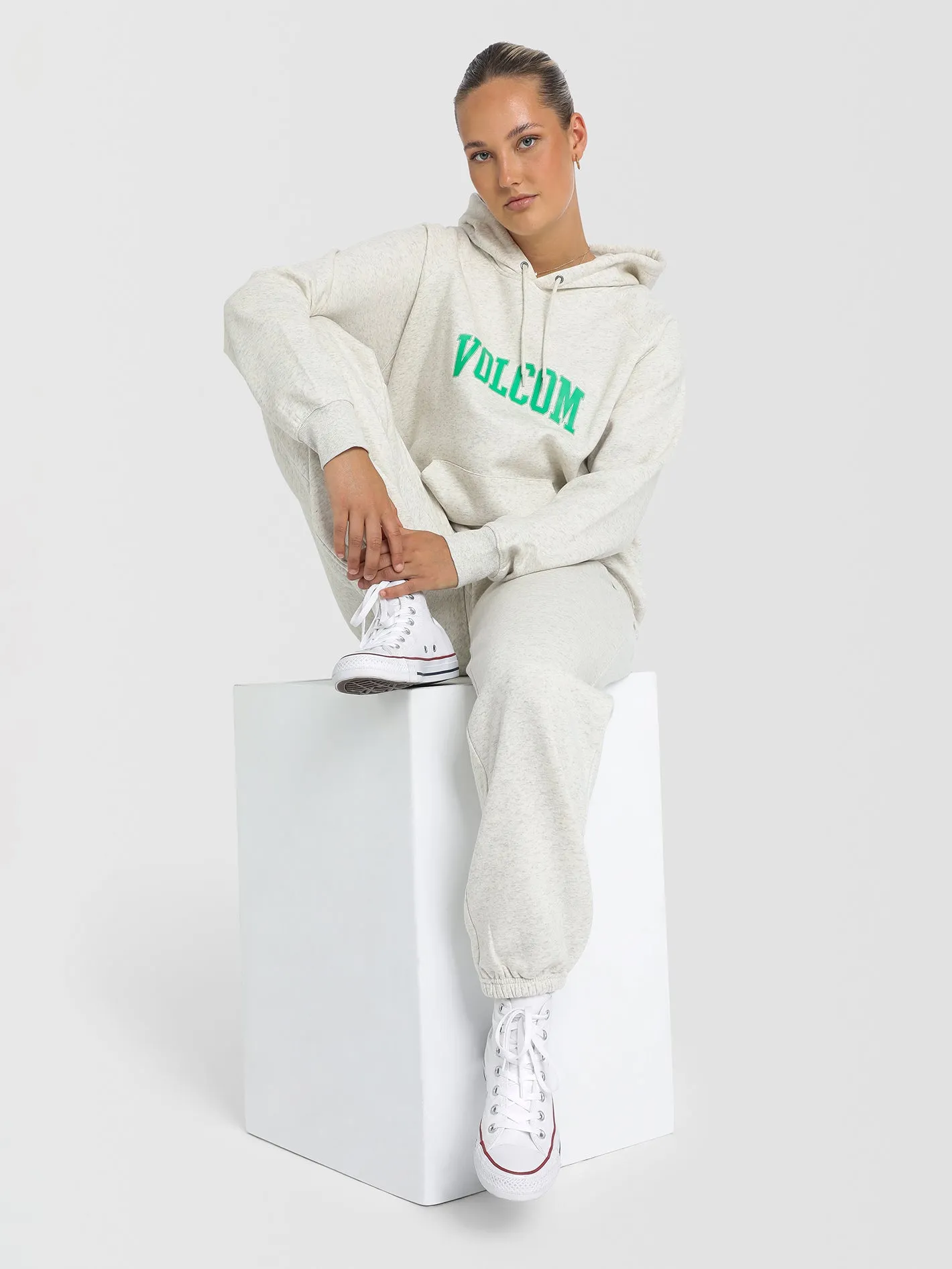 Volcom Get More Hoodie Oat Marle sold by Shine On product image thumbnail 2