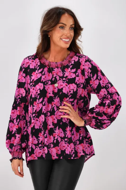 Gloss by Shine On Pieta Pink Petal Print sold by Shine On