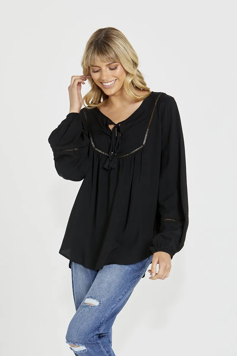 Sass Montana Boho Blouse Black sold by Shine On product image thumbnail 2