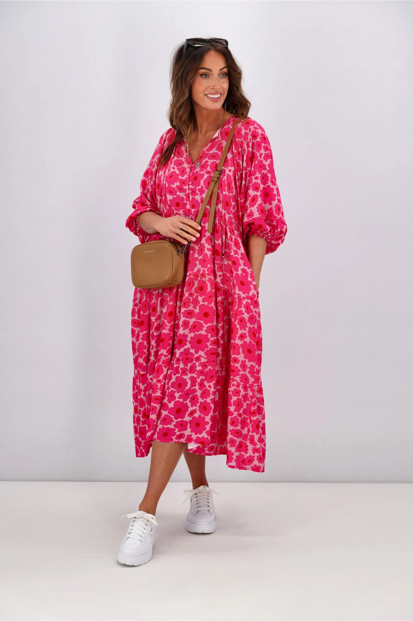Sunday Boho Camilla Dress Pink Floral sold by Shine On product image thumbnail 3