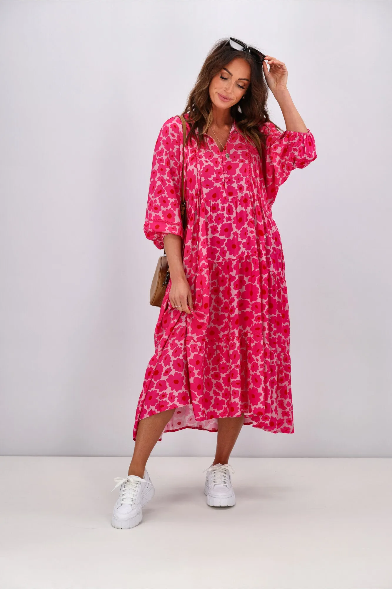 Sunday Boho Camilla Dress Pink Floral sold by Shine On product image thumbnail 4