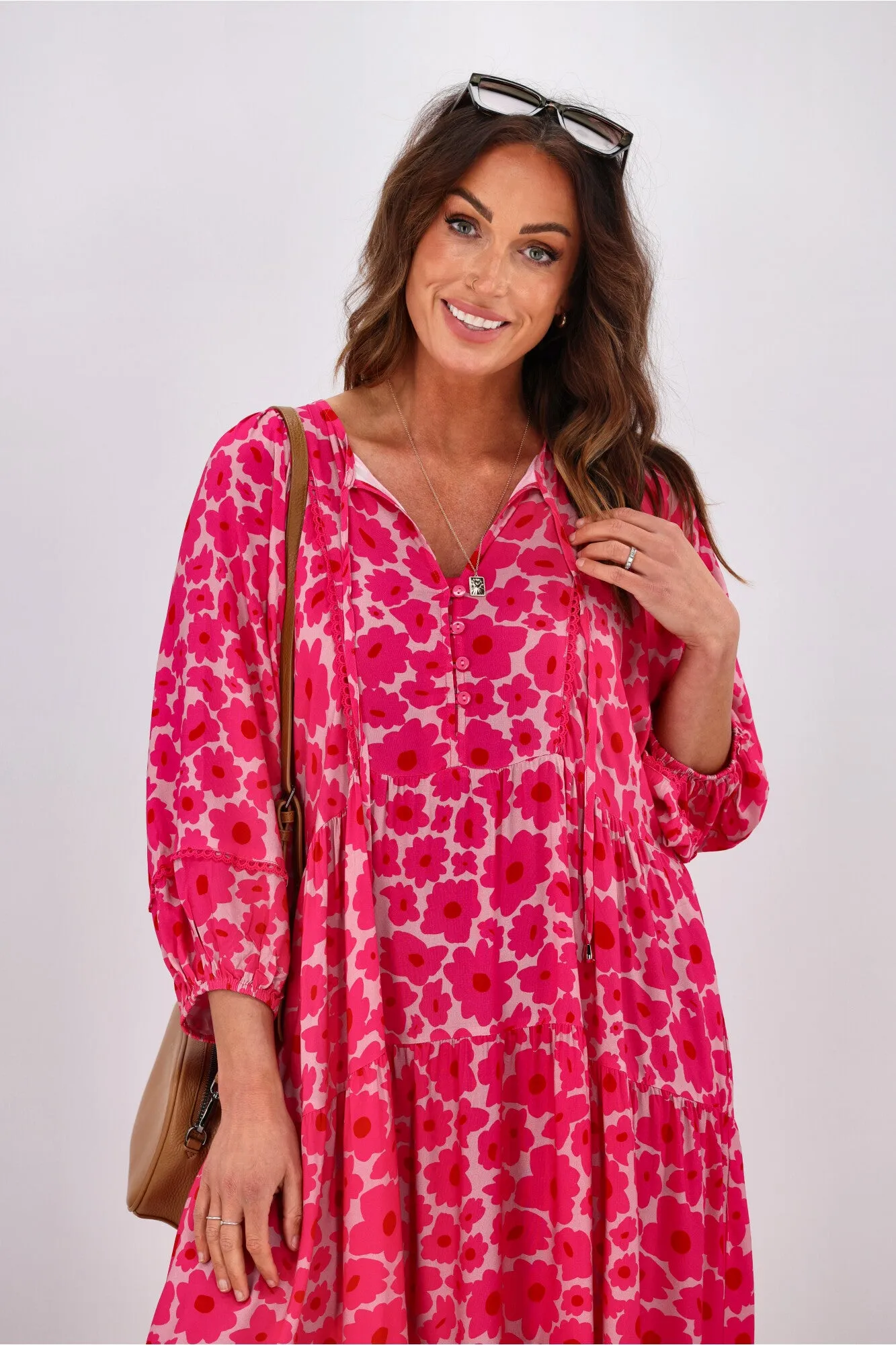 Sunday Boho Camilla Dress Pink Floral sold by Shine On product image thumbnail 2