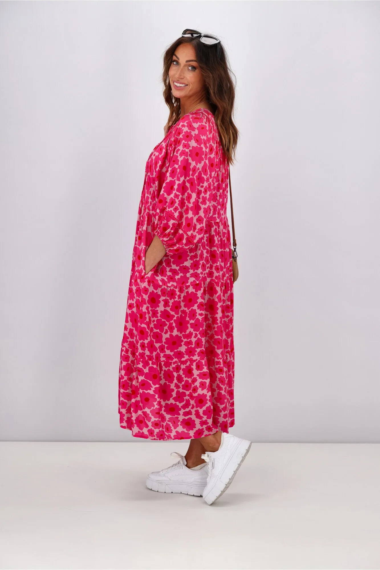 Sunday Boho Camilla Dress Pink Floral sold by Shine On product image thumbnail 5