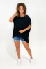Shine On Label Essential Drape V Neck Top Black sold by Shine On