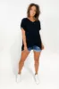 Shine On Label Essential Drape V Neck Top Black sold by Shine On