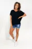 Shine On Label Essential Drape V Neck Top Black sold by Shine On