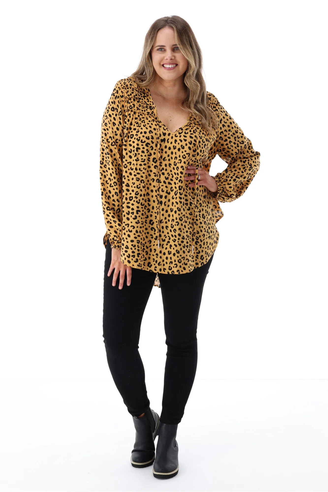 Iris Maxi Tie Front Top Leopard sold by Shine On product image thumbnail 2