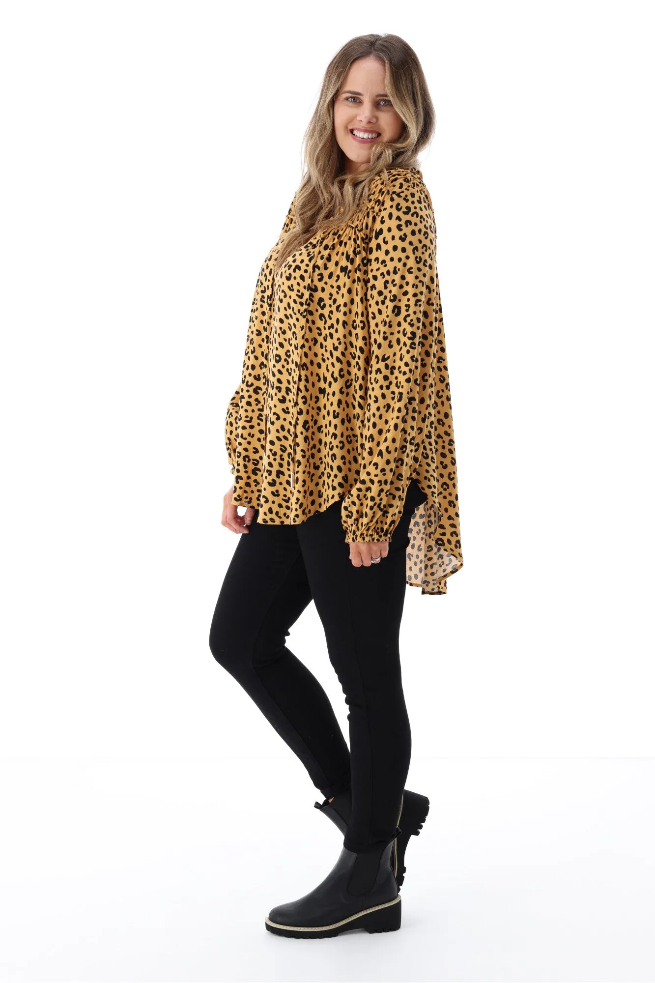 Iris Maxi Tie Front Top Leopard sold by Shine On product image thumbnail 4