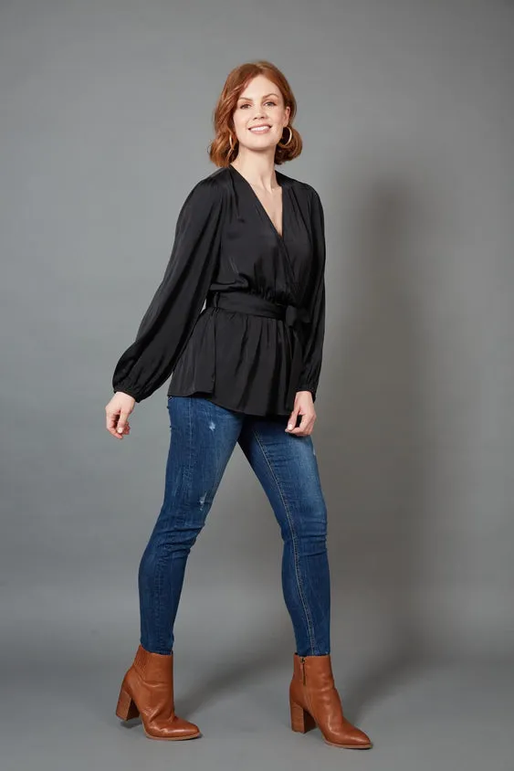 eb&ive Winona Tie Top Ebony sold by Shine On product image thumbnail 3