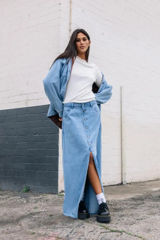 Volcom Chill Trap Skirt Denim Skirt Blue sold by Shine On product image thumbnail 3