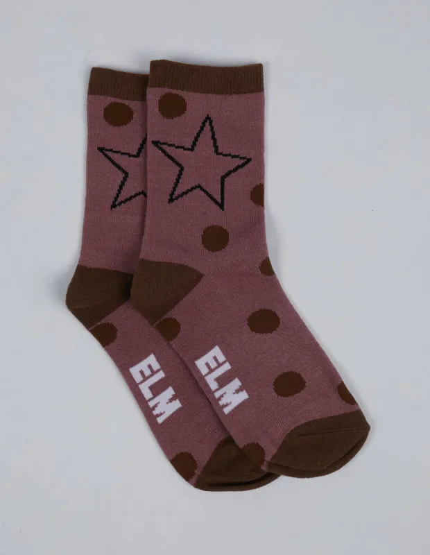 Elm Connect The Dots Ankle Sock 2 Pack White Spot sold by Shine On