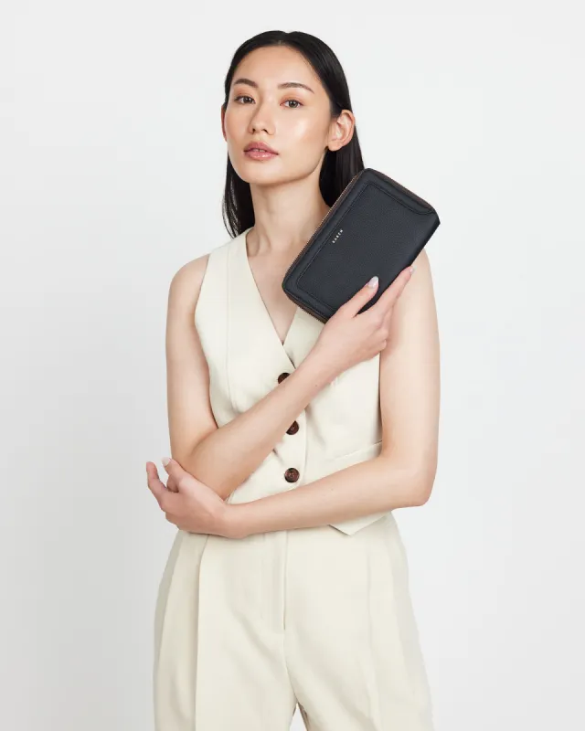 Saben Lisbon Travel Wallet Black sold by Shine On
