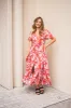 Fria Sophia Summer Floral Maxi Dress Rust sold by Shine On