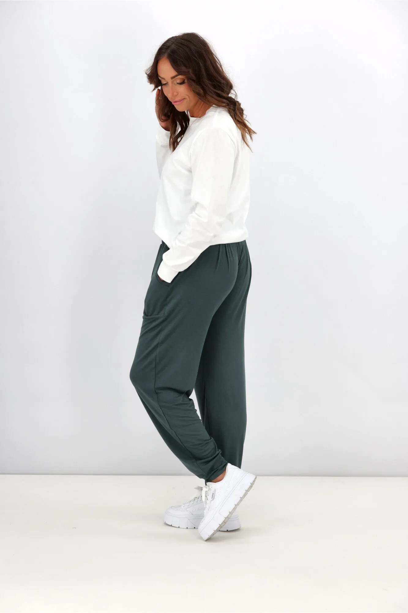 Betty Basics Paris Pant Dusty Green sold by Shine On product image thumbnail 4