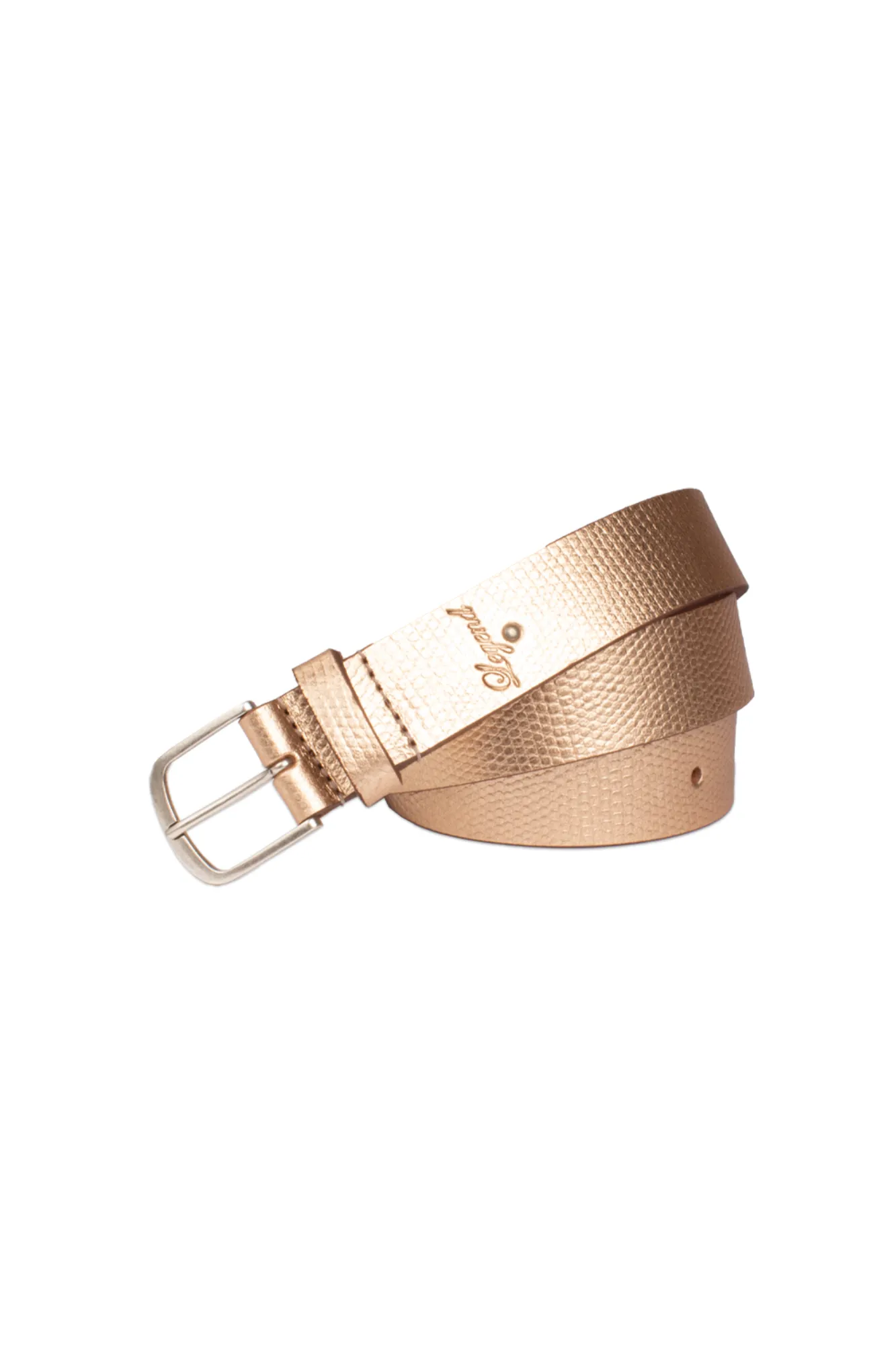 Legend Belts Rose Gold Metallic Belt sold by Shine On