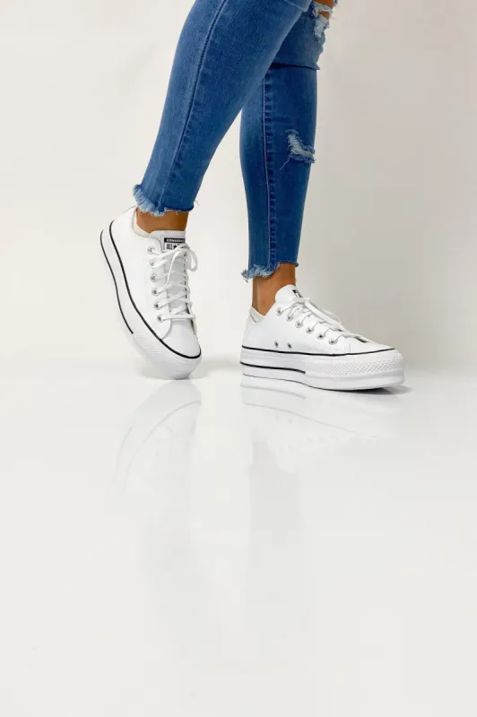 Converse Chuck Taylor All Star Lift Leather Low White sold by Shine On
