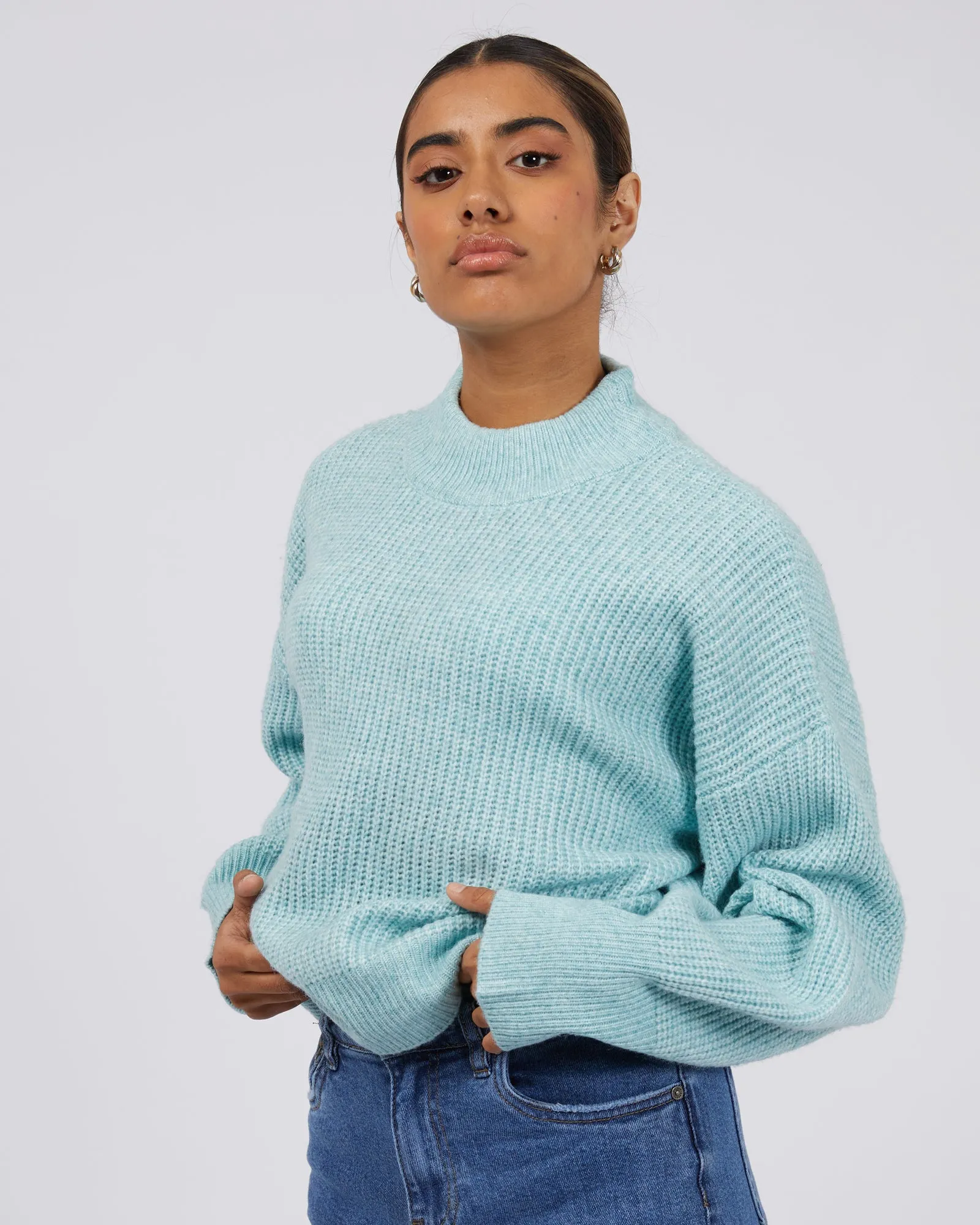 Silent Theory Eden Knit Jumper Seafoam sold by Shine On product image thumbnail 2