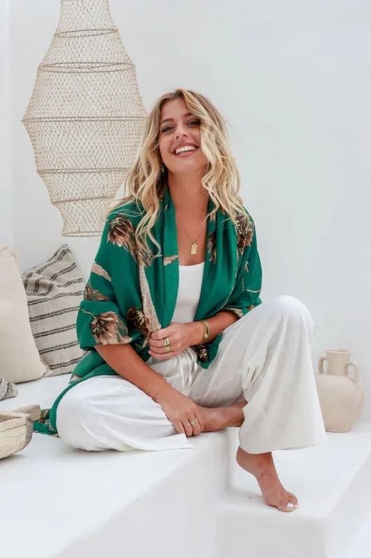 Free Spirit Wild Meadow Scarf Green sold by Shine On