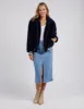 Foxwood Nora Bomber Jacket Navy sold by Shine On