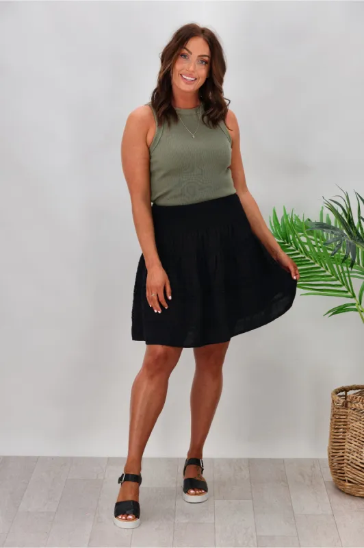 Elm Market Skirt Black sold by Shine On