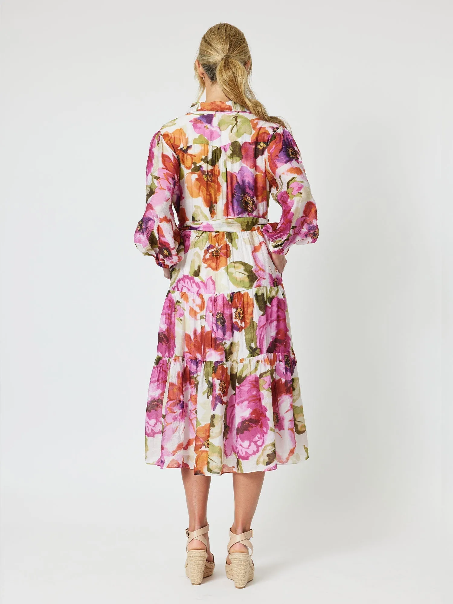 Gordon Smith Maui Floral Dress Berry sold by Shine On product image thumbnail 5