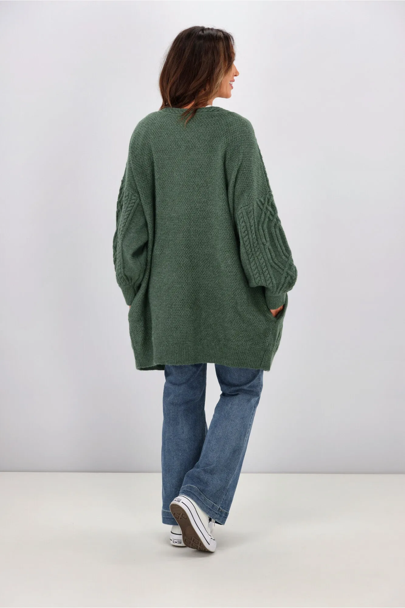 Betty Basics Venus Cardigan Moss sold by Shine On product image thumbnail 5