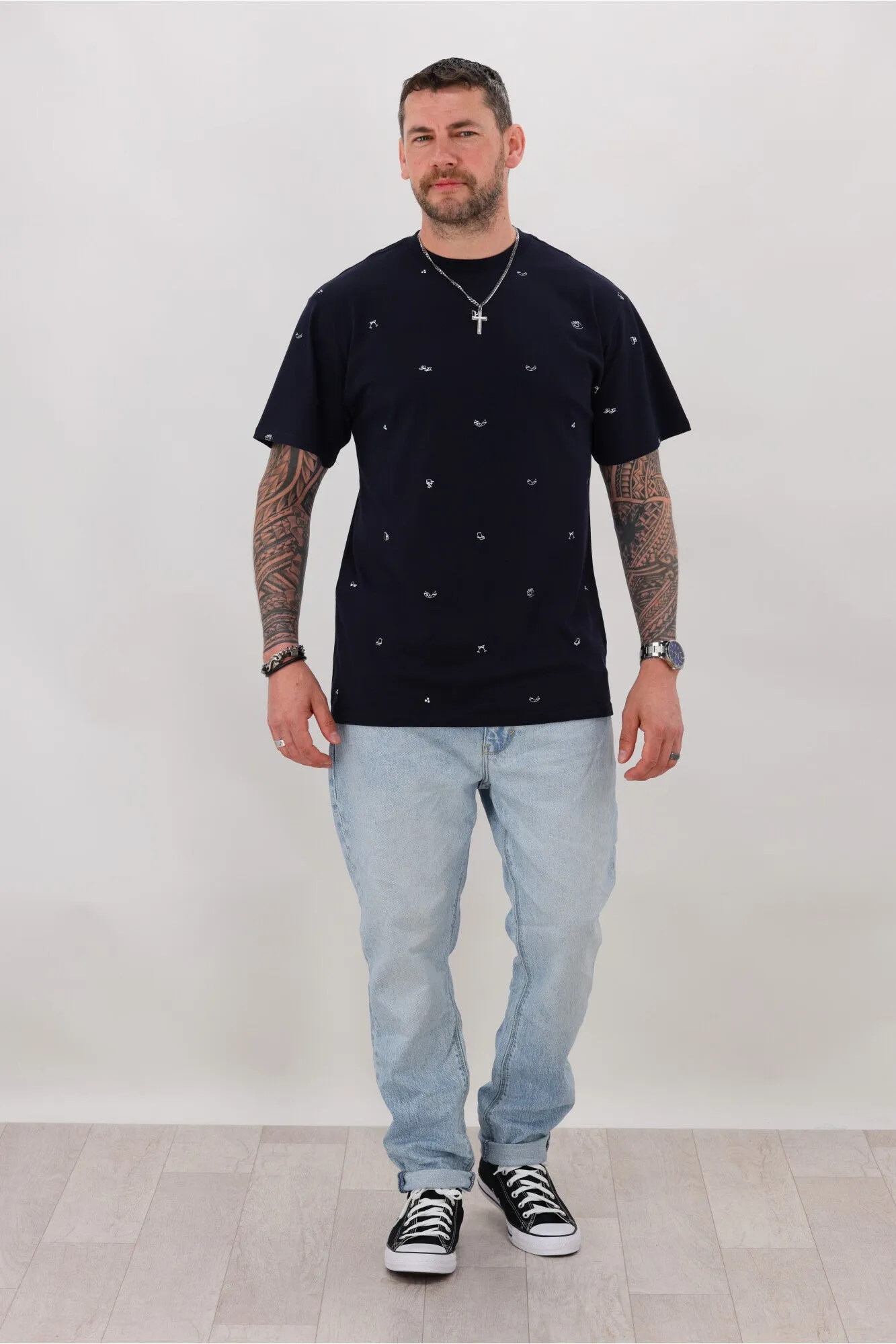 Huffer Mens Cheers Classic Tee Navy/White sold by Shine On product image thumbnail 5