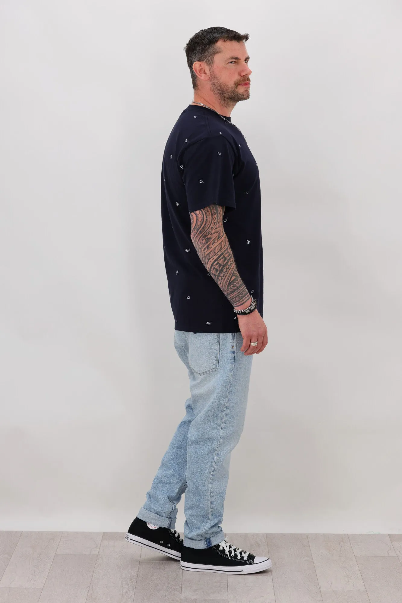 Huffer Mens Cheers Classic Tee Navy/White sold by Shine On product image thumbnail 4