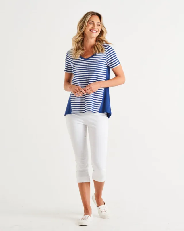 Betty Basics Luella Tee Ocean Stripe sold by Shine On