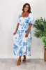 Style State Floral Maxi Dress With Belt White Blue sold by Shine On