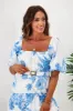 Style State Floral Maxi Dress With Belt White Blue sold by Shine On