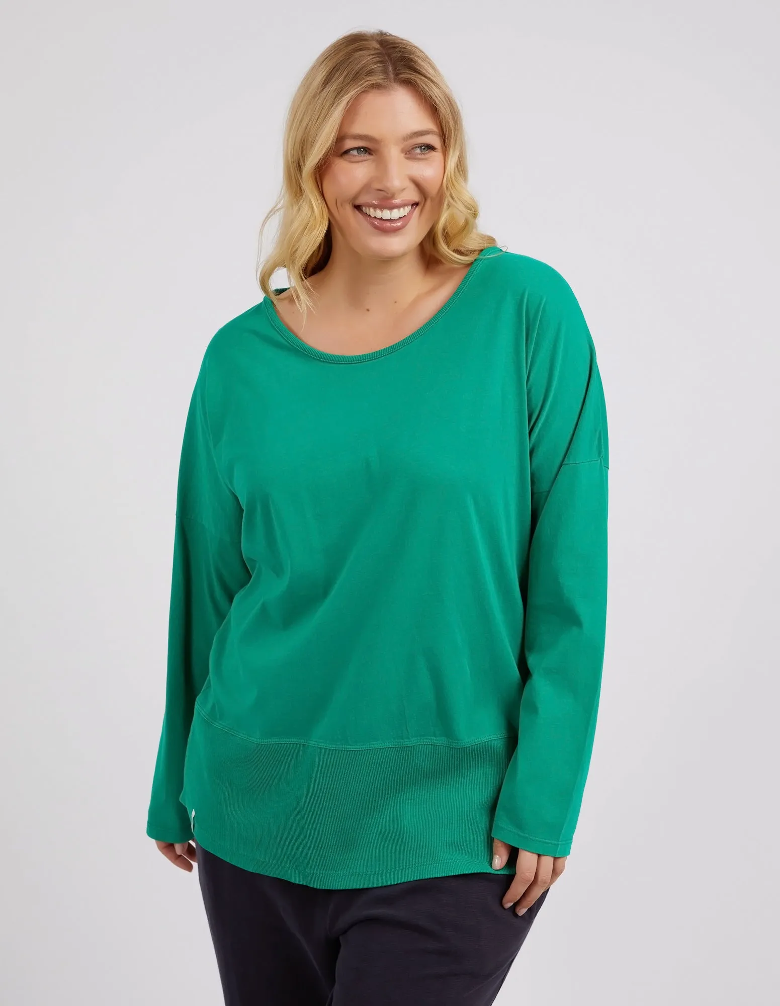 Elm Rib LS Tee Goodness Green sold by Shine On product image thumbnail 2