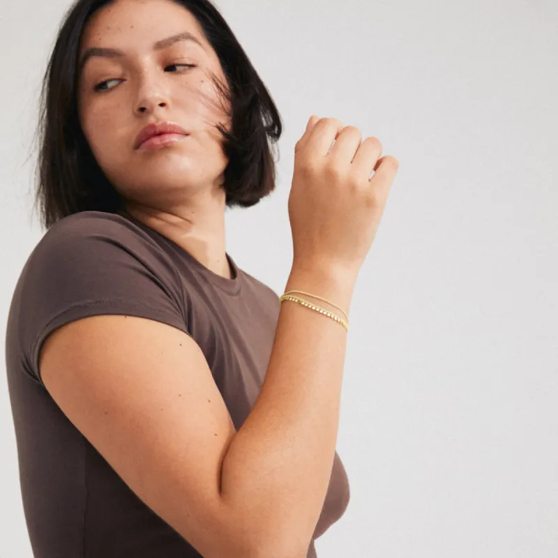 Pilgrim Bloom Recycled Bracelet Gold Plated sold by Shine On