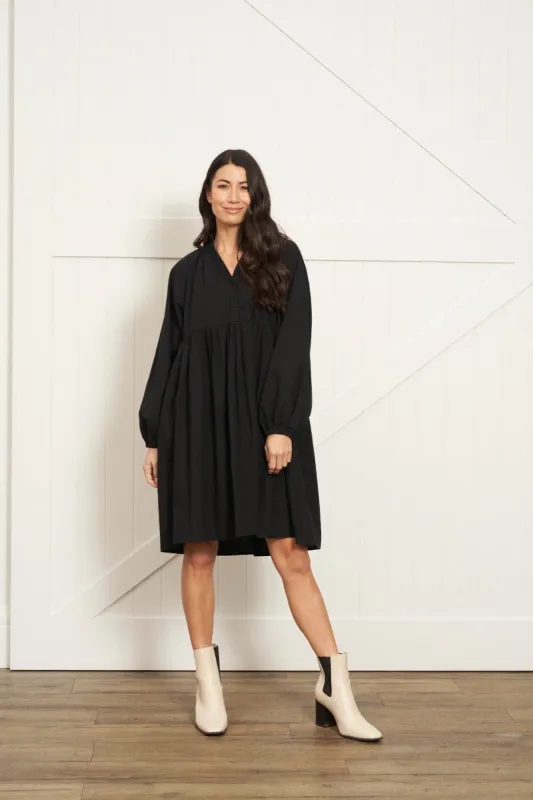Betty Basics Cottage Dress Black sold by Shine On