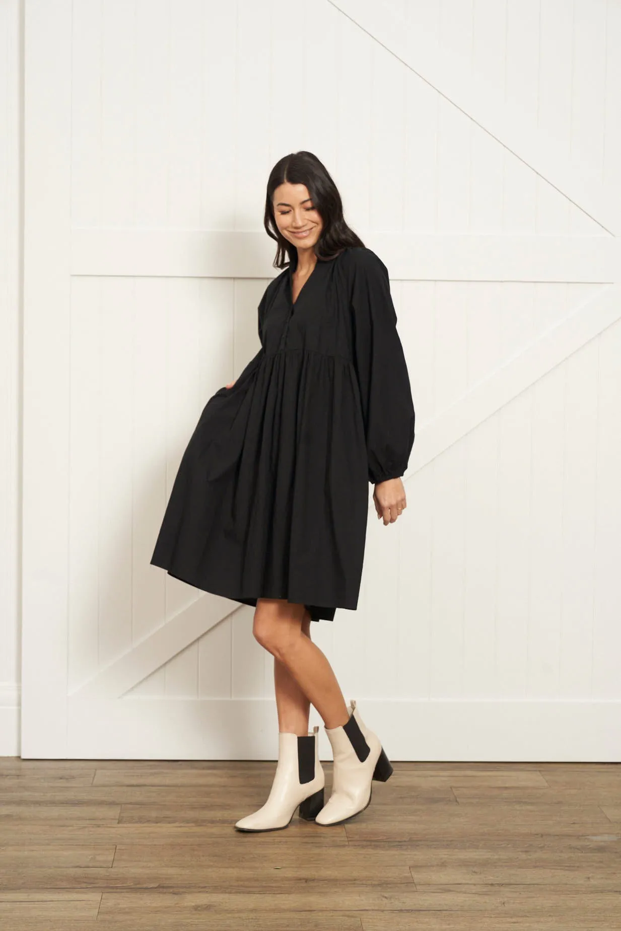 Betty Basics Cottage Dress Black sold by Shine On product image thumbnail 2