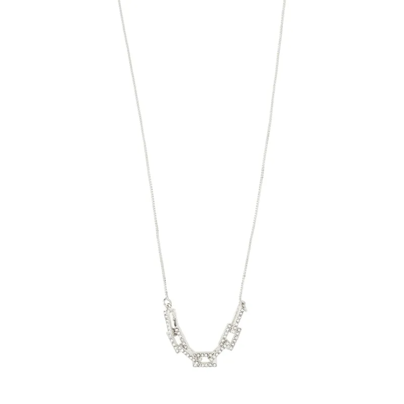 Pilgrim Coby Recycled Crystal Pendant Silver sold by Shine On