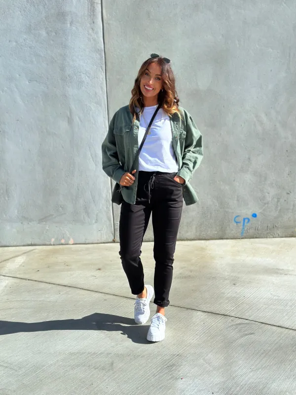 Foxwood Sylvia Jogger Black sold by Shine On