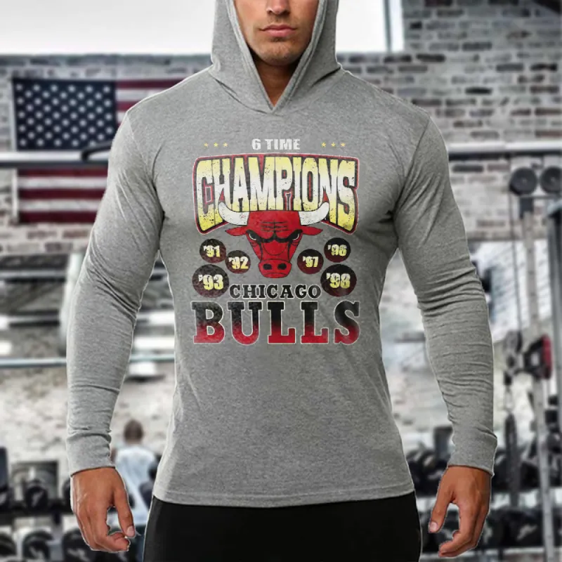 Champions Print Men's Fitness Long Sleeve T-Shirt sold by Shopnova
