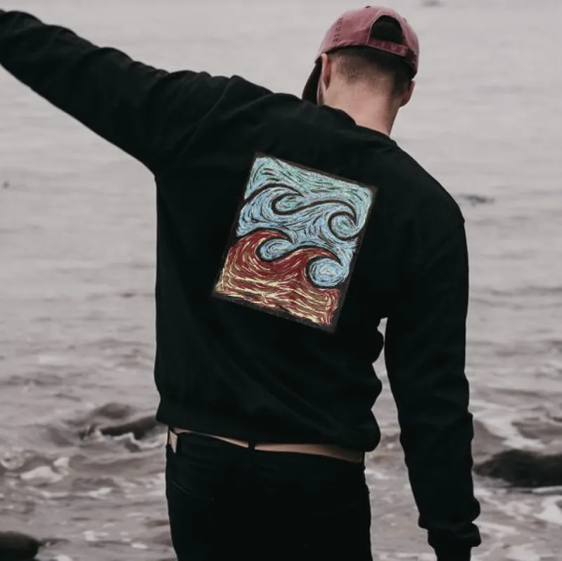 Surfing Graphic Print Men's Sweatshirt sold by Shopnova