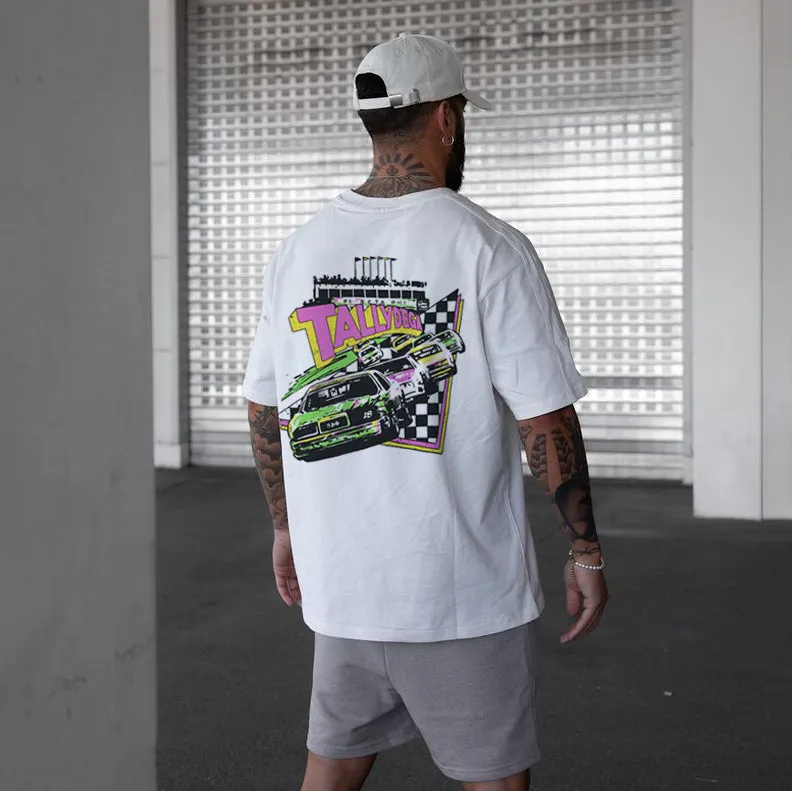 Alphabet Racing Graphic Print Casual Men's T-Shirt sold by Shopnova product image thumbnail 2