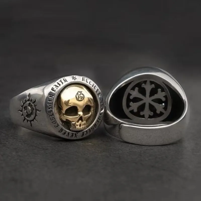 Men Retro Viking Skull Ring sold by Shopnova