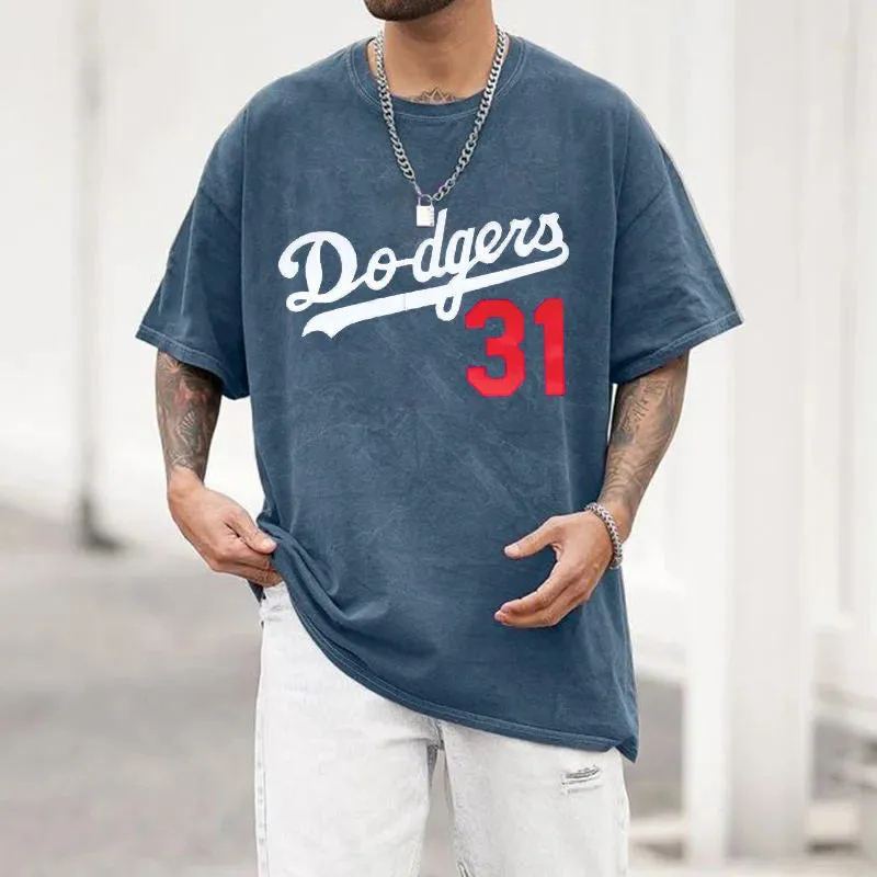 Los Angeles Dodgers Men's Casual T-Shirts sold by Shopnova