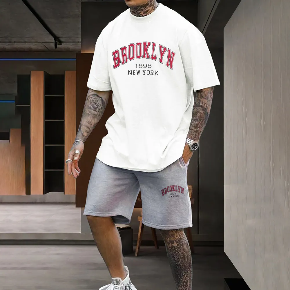 Brooklyn Men's Stylish Casual Short Sleeves Tracksuits sold by Shopnova