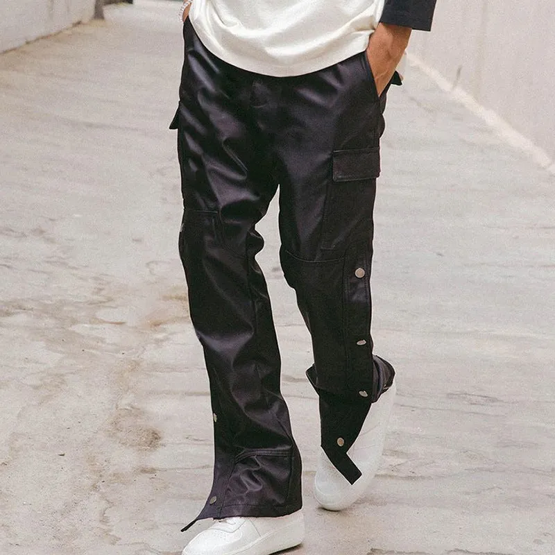 Men's Retro Button-down Cargo Pants sold by Shopnova product image thumbnail 3